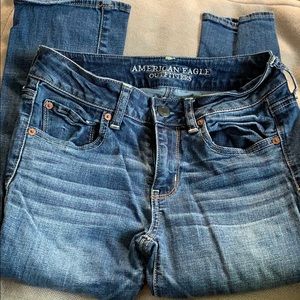 Straight legged, medium washed